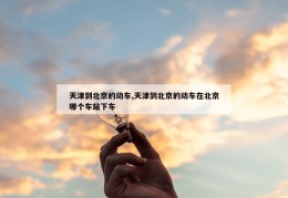 天津到北京的动车,天津到北京的动车在北京哪个车站下车