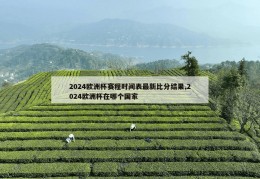 2024欧洲杯赛程时间表最新比分结果,2024欧洲杯在哪个国家