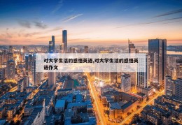 对大学生活的感悟英语,对大学生活的感悟英语作文